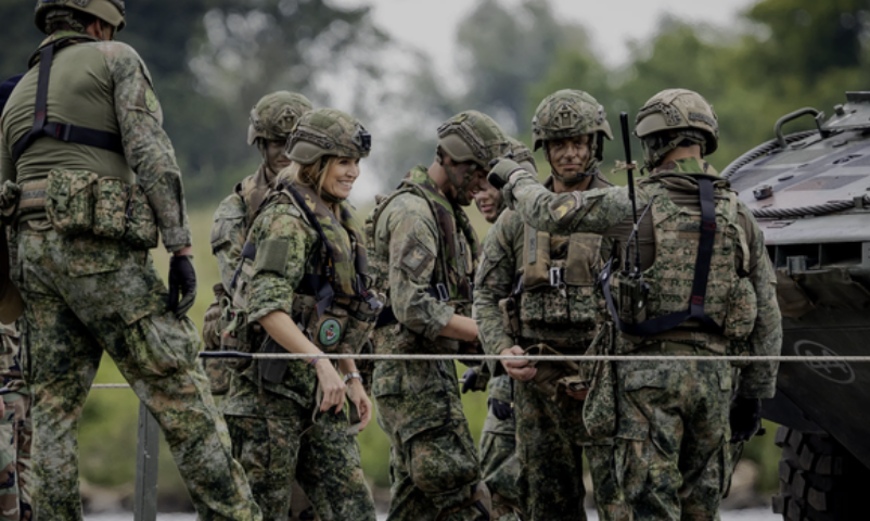 Dutch troops on exercise